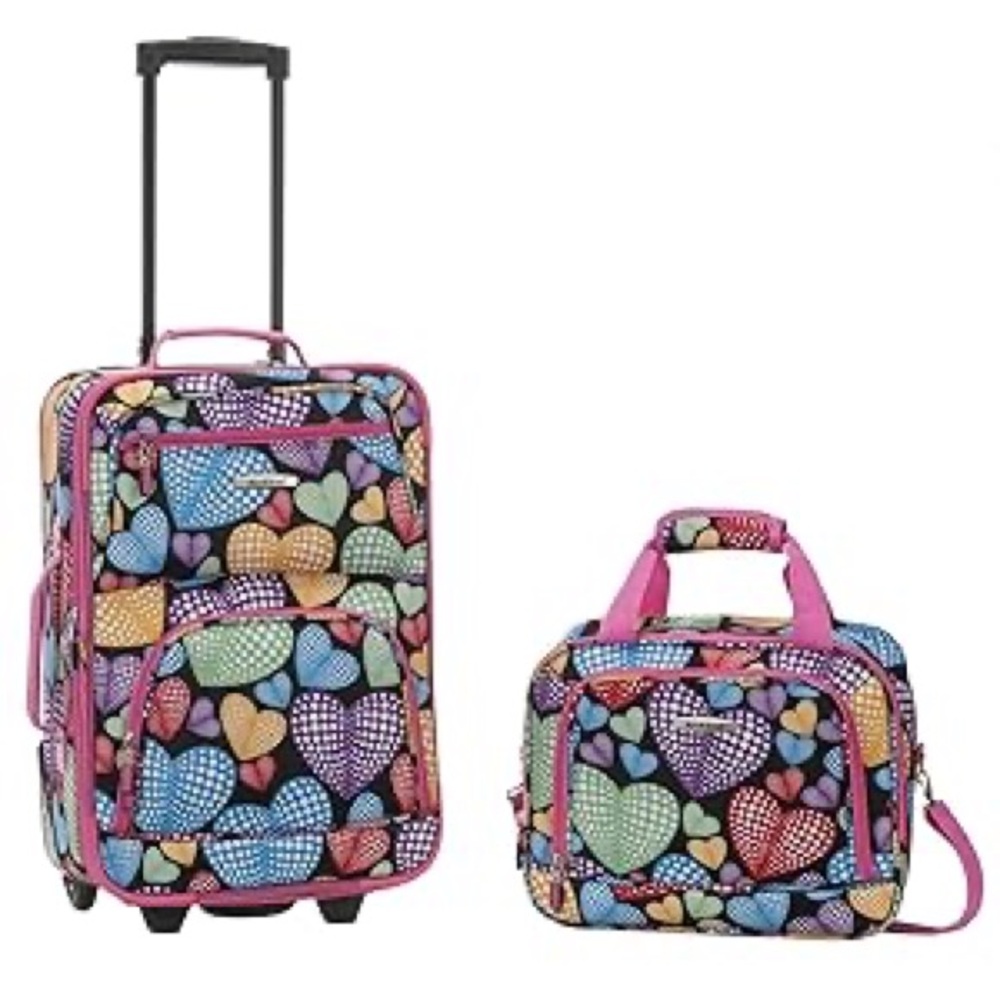 Rockland Rio Upright Carry-On & Tote 2-Piece Luggage Set